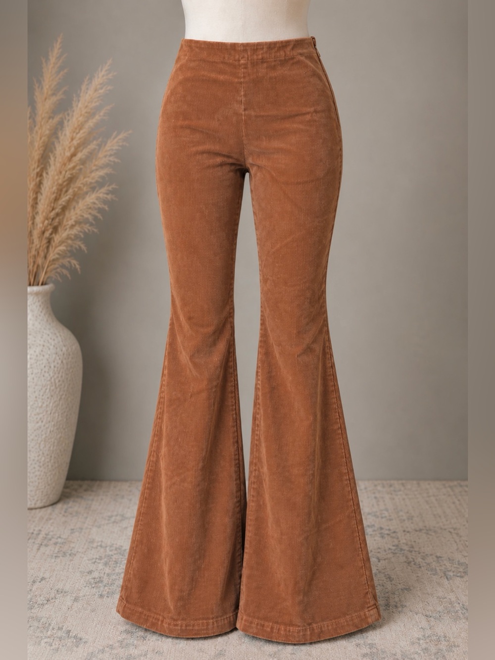 We The Free Penny Pull-On Corduroy Flare Pants Rust Size 29